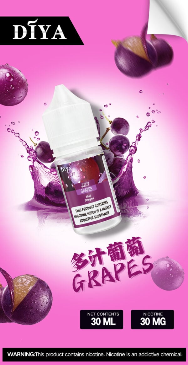 Diya Nicotine Salt E-Liquid 30ml – 0mg to 50mg Options | Pod Device Compatible